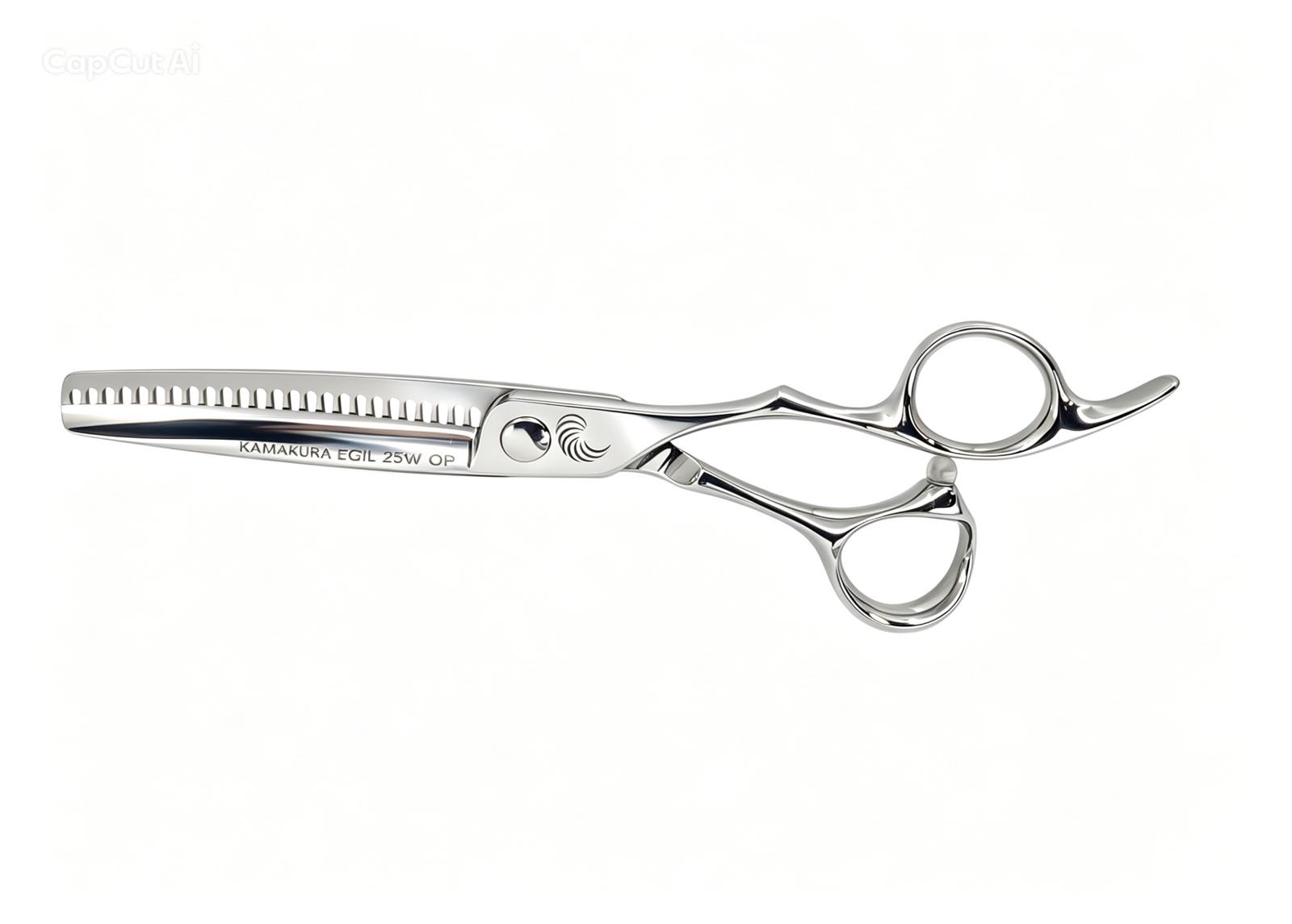 Tijera de peluquería profesional Kamakura Toledo Egil Thinner 25W inversa 6"