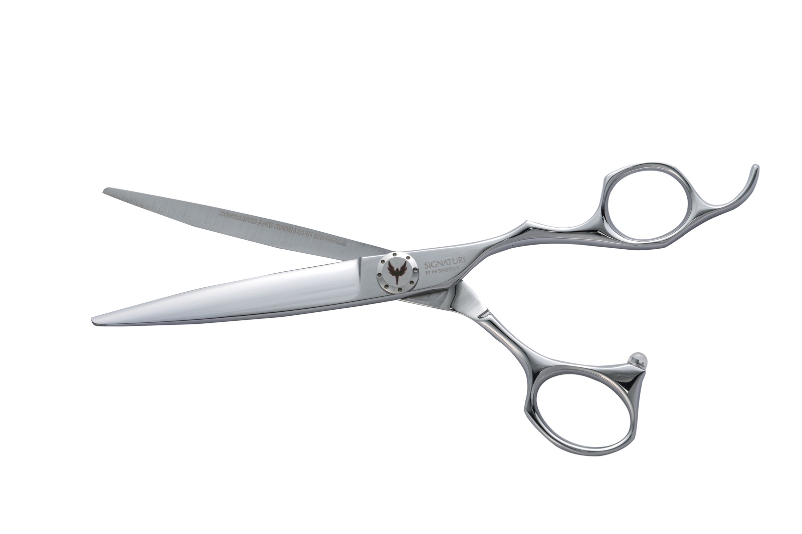 Tijera de peluquería profesional Signature by HH Simonsen Hybrid Enforcer 6.3, hojas abiertas