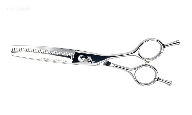 Tijera de peluquería profesional Kamakura Toledo 360º Thinner 35V 6"
