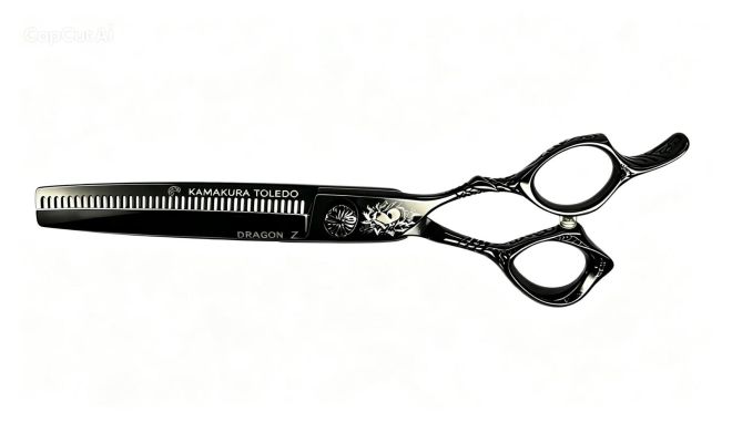 Tijera de peluquería profesional Kamakura Toledo Dragón W 7" esculpir